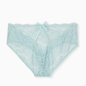 Torrid NWT Simply Lace Cageback Hipster Panty in Harbour Grey 2/2X